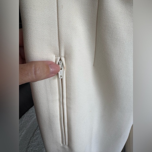 Club Monaco Cream Ivory Pleated Ankle Pants Trousers Size 6 - Picture 7 of 12